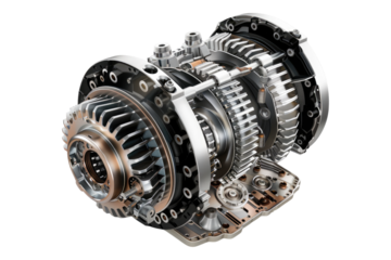 A transmission torque isolated on transparent background