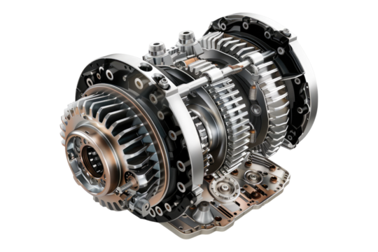 A transmission torque isolated on transparent background