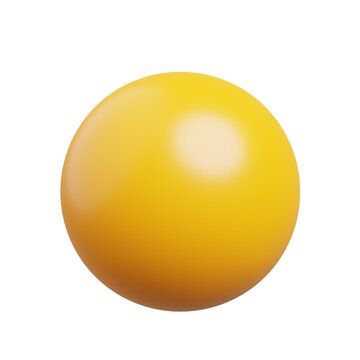 Yellow Ball 3D Illustration