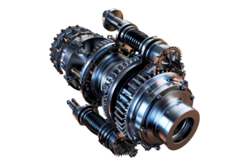 A transmission torque isolated on transparent background