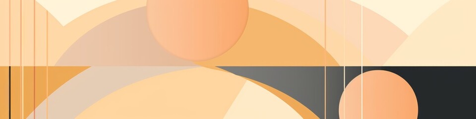 Obraz premium Abstract background featuring geometric shapes in beige, orange, and gray colors