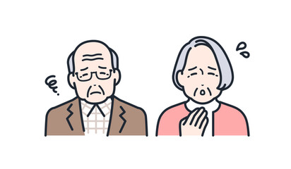 考える 悩む お年寄り アイコン