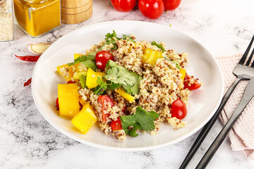 Dietary vegetarian quinoa with vegetables