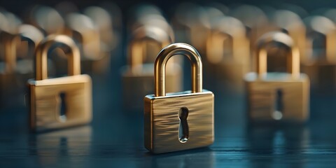 Protecting numerous passwords with a password manager for increased security. Concept Password Managers, Cybersecurity, Data Protection, Online Security, Password Safety