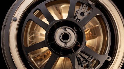 Close Up of a Vintage Film Reel.