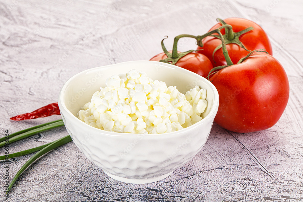 Wall mural cottage cheese curd in the bowl