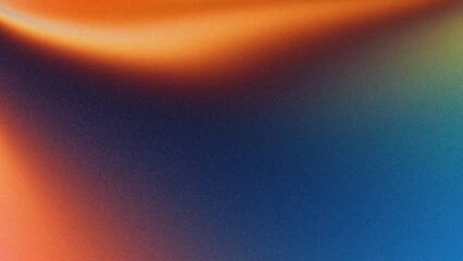 Grainy gradient background, dark brown orange purple blue noisy texture poster header backdrop design