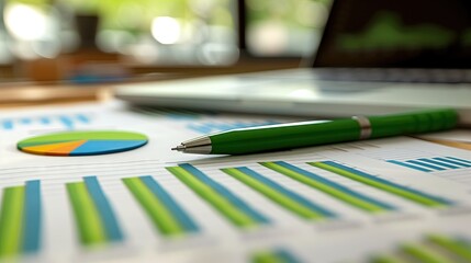 A graph showing business growth data using bar charts.