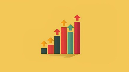 A graph showing business growth data using bar charts.