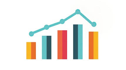 A graph showing business growth data using bar charts.