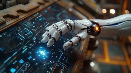 Fototapeta premium hand robot of the future