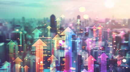 Fototapeta premium Tokyo's futuristic skyline gleams with skyscrapers against a vibrant sunrise