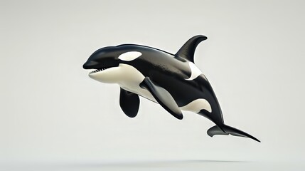 Obraz premium Killer whale gracefully leaping out of the water