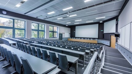 Obraz premium Modern business school classroom setup