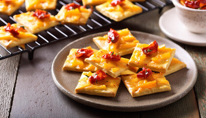 Homemade Pie Dough Crackers with Cheddar and Chipotle