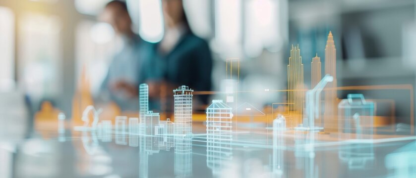 Architects Brainstorm City Design and Transit Integration in Modern Office with Digital Infrastructure Overlays - Powered by Adobe