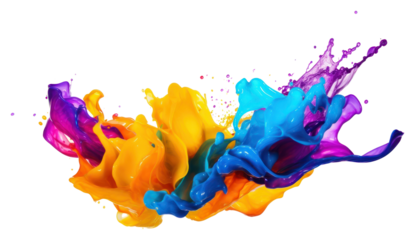 PNG Splashing purple paint transparent background