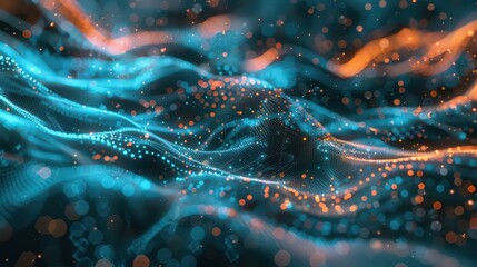 Obraz premium Delve into the future of data science, where machine learning algorithms analyze complex datasets to uncover hidden patterns and trends