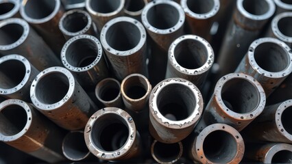 Closeup of Metal Pipes.