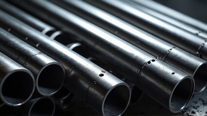 Fototapeta premium Metal Pipes Abstract Background