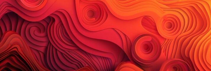 Abstract swirling pattern in shades of red and orange