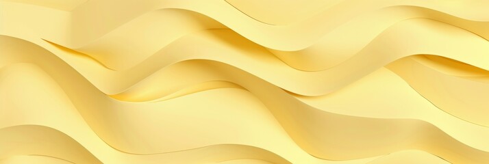 Soft, yellow paper folded and layered into a wavy, abstract pattern