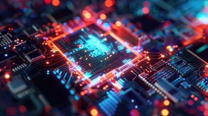 Obraz premium Delve into the world of quantum computing, a revolutionary technology that promises to redefine the boundaries of processing power and computational speed.