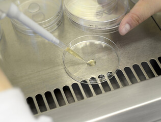lavado de muestras de superficie con pipeta y disolución de lavado de 4 ml