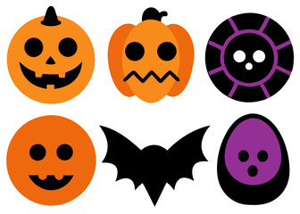  Set of Halloween Clipart Icons vector illustration 