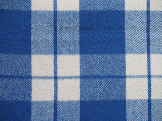 blue and white tartan fabric texture background