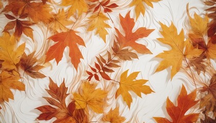autumn abstract background with organic lines and textures on white background autumn floral detail and texture. Abstract floral organic wallpaper background illustration 01 create with generative ai