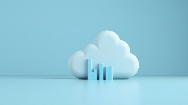 A 3D cloud with the error code 404 on a light blue background, symbolizing internet connection issues or website not found.