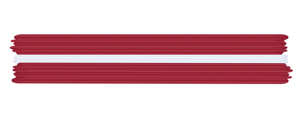 latvian flag with paint strokes on transparent background