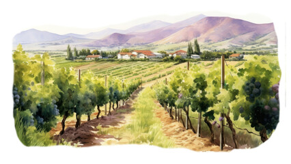 Naklejka premium PNG Vineyard outdoors nature field.