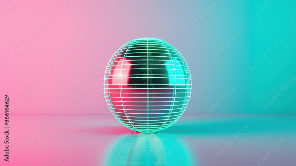 Poster an artistic interpretation of a neon globe, with intricate neon light patterns that create a stunnin