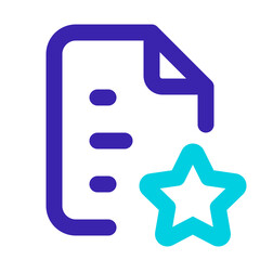 illustration of a icon document star