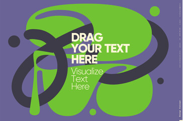 Bold and abstract poster design featuring vibrant color scheme and flowing shapes, perfect for modern advertising and creative displays.