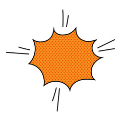 chat bubble halftone hand drawn  color vector illustration