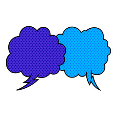 chat bubble halftone hand drawn  color vector illustration