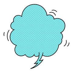 chat bubble halftone hand drawn  color vector illustration