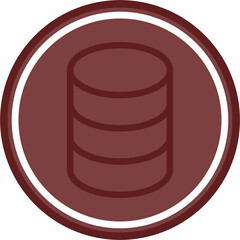 Data Vector Line Double Circle Maroon
