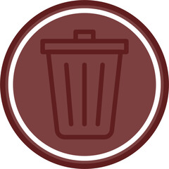 Delete Data Vector Line Double Circle Maroon