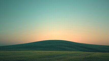Simple background of twilight sky and hills