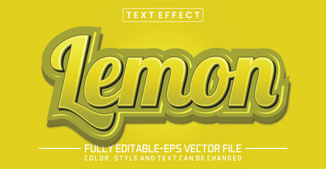 Lemon yellow font Text effect editable