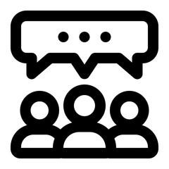 public opinion icon for illustration