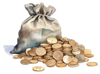 PNG Money coin bag investment.