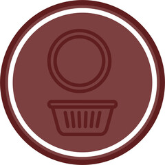 Disposable packaging innovations Vector Line Double Circle Maroon