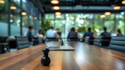 A office meeting with businesspeople in a working group during an executive seminar, board discussion, or professional development in an organization