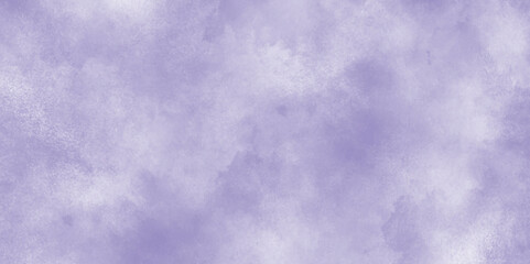 Painted canvas grungy vintage purple texture background with clouds, Aquarelle painted fresh and cloudy sky with clouds, Blue winter vector watercolor art background with clouds.