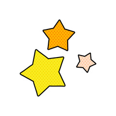 stars halftone hand drawn  color vector illustration
